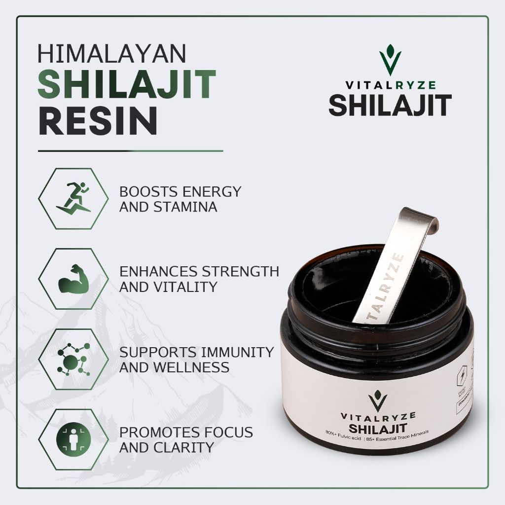 VITALRYZE High Potency Himalayan Shilajit Resin - 100svgs.