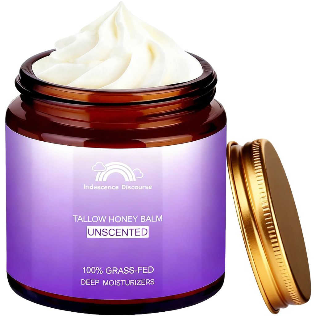Iridescence Discourse Beef Tallow Honey Balm Moisturizer - Unscented, 4oz.