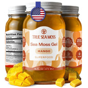 TrueSeaMoss Wildcrafted Seamoss Gel – Mango, 16 fl. oz.