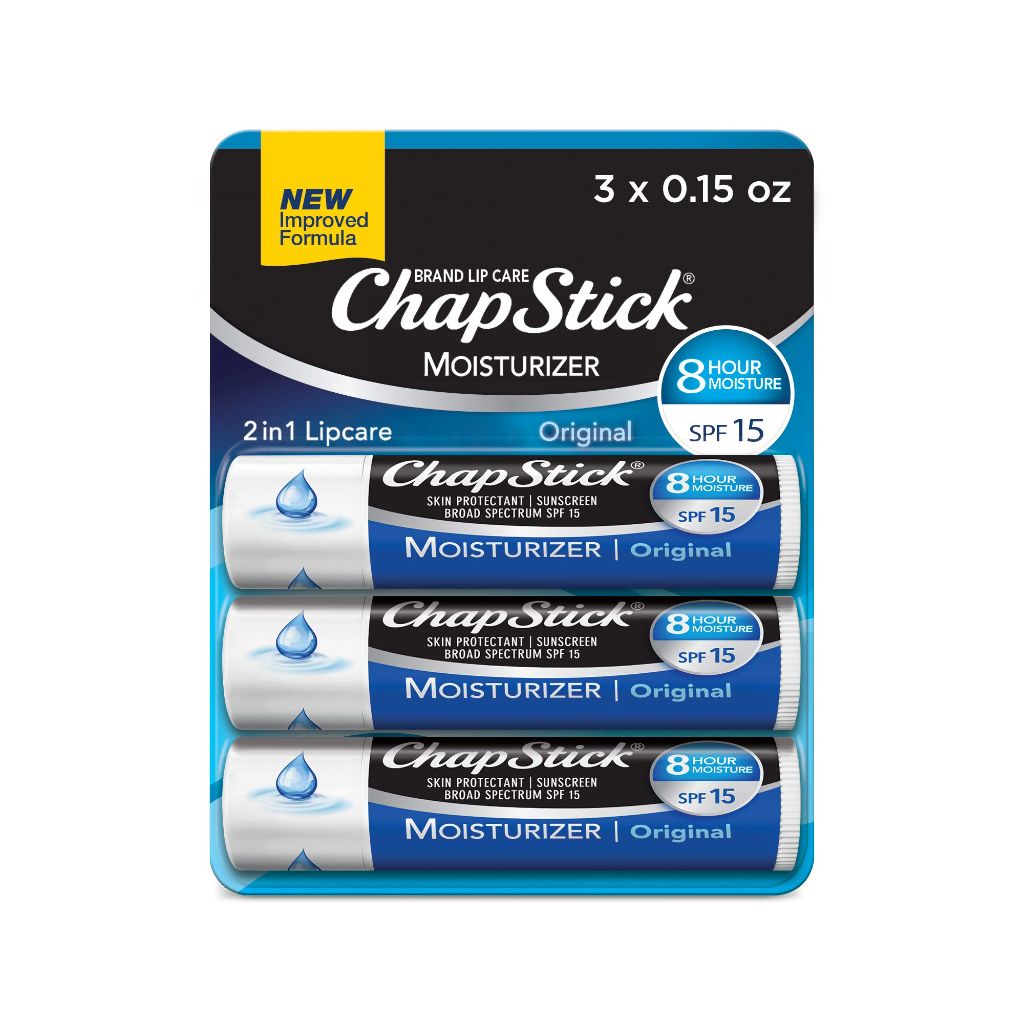 ChapStick Moisturizer Original Lip Balm SPF 15 - 0.15oz (3 Pack)