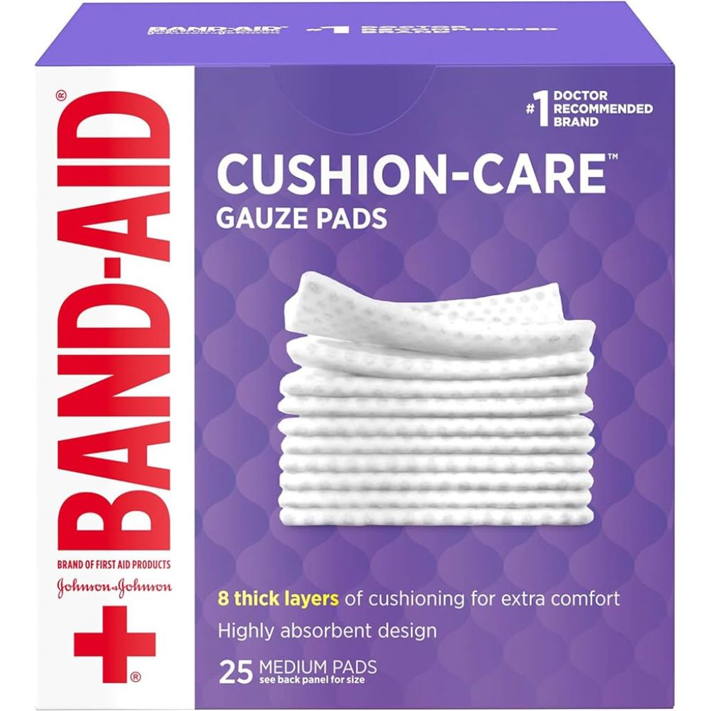 Band-Aid Red Cross Hospital Grade Cushion-Care Gauze Pads 3"x3" - 25 ct.
