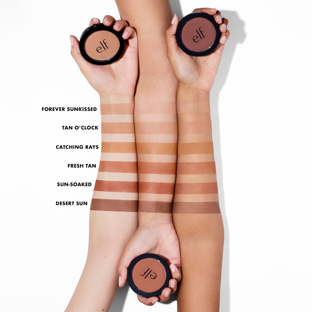 e.l.f. Primer-Infused Matte Bronzer - Forever Sun Kissed, 0.35 oz