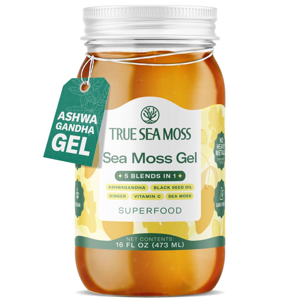 TrueSeaMoss Wildcrafted Sea Moss Gel - Ashwagandha, 16 fl. oz.