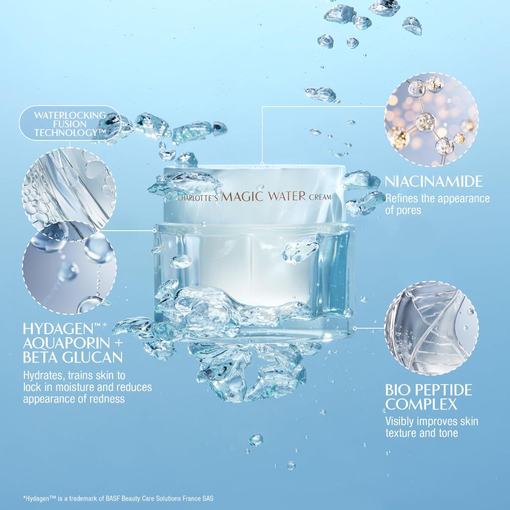 Charlotte Tilbury Magic Water Face Cream with Niacinamide & Biopeptide Complex (Fragrance Free) - 1.6 fl. oz.