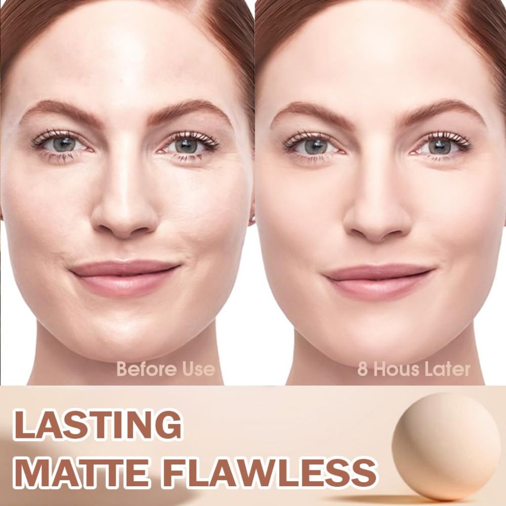 Kaely Lasting Waterproof Oil Control Matte Flawless Pressed Powder (0.35oz.) - 20 Ivory