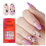 KISS Voguish Fantasy Glow-in-the-Dark Halloween Press On Nails - ‘Mystery’, Purple, 28pcs.