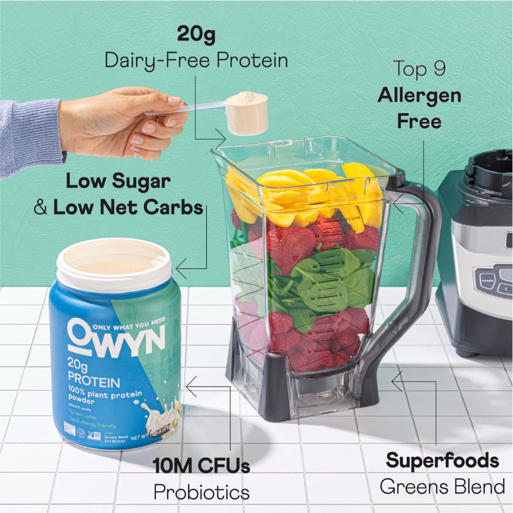 OWYN Only What You Need Plant-Based Protein Powder - Smooth Vanilla, 1.05 lb.