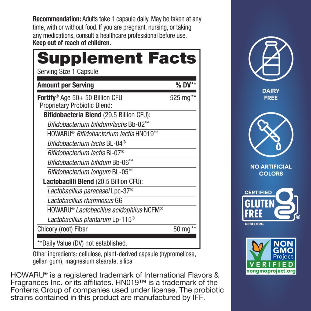 Nature’s Way Adults 50+ Fortify Extra Strength Probiotic - 30 Delayed-Release Capsules