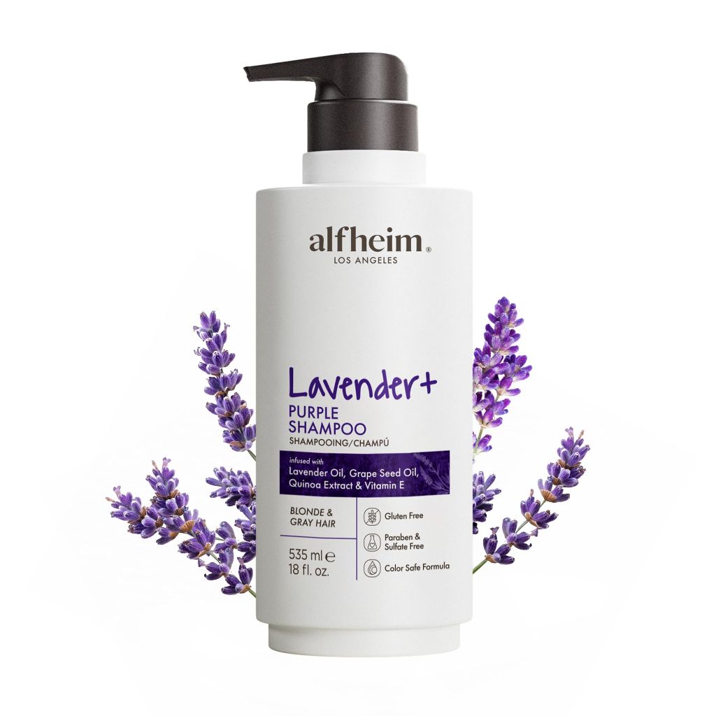 Alfheim Lavender+ Purple Shampoo for Blonde, Silver & Color-Treated Hair – 18 fl. oz.