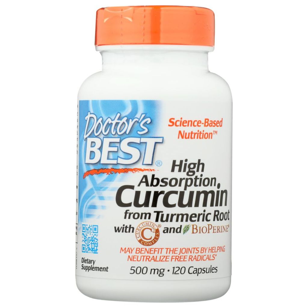 Doctor's Best High Absorption Curcumin with BioPerine 500mg - 120 Capsules