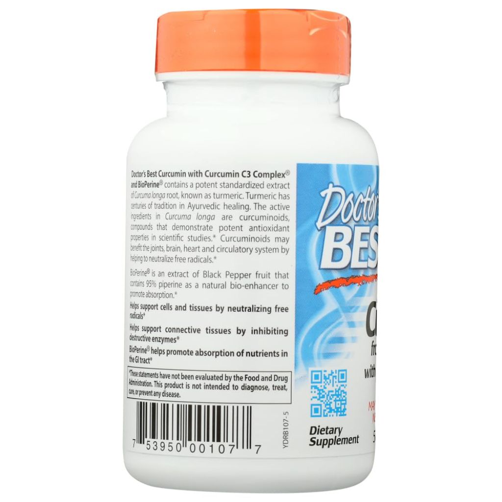 Doctor's Best High Absorption Curcumin with BioPerine 500mg - 120 Capsules