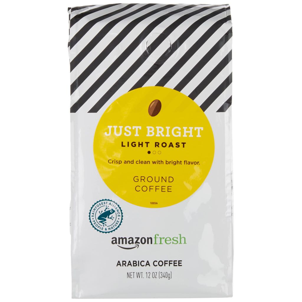 Amazon Fresh Just Bright Light Roast Ground Coffee - 12oz.