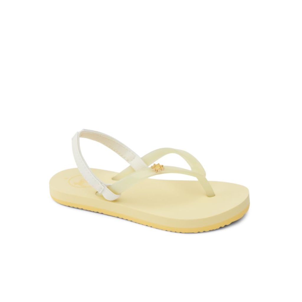 Reef Toddler/Little Kid Charming Flip Flops - Pale Banana, Size 3 Infants