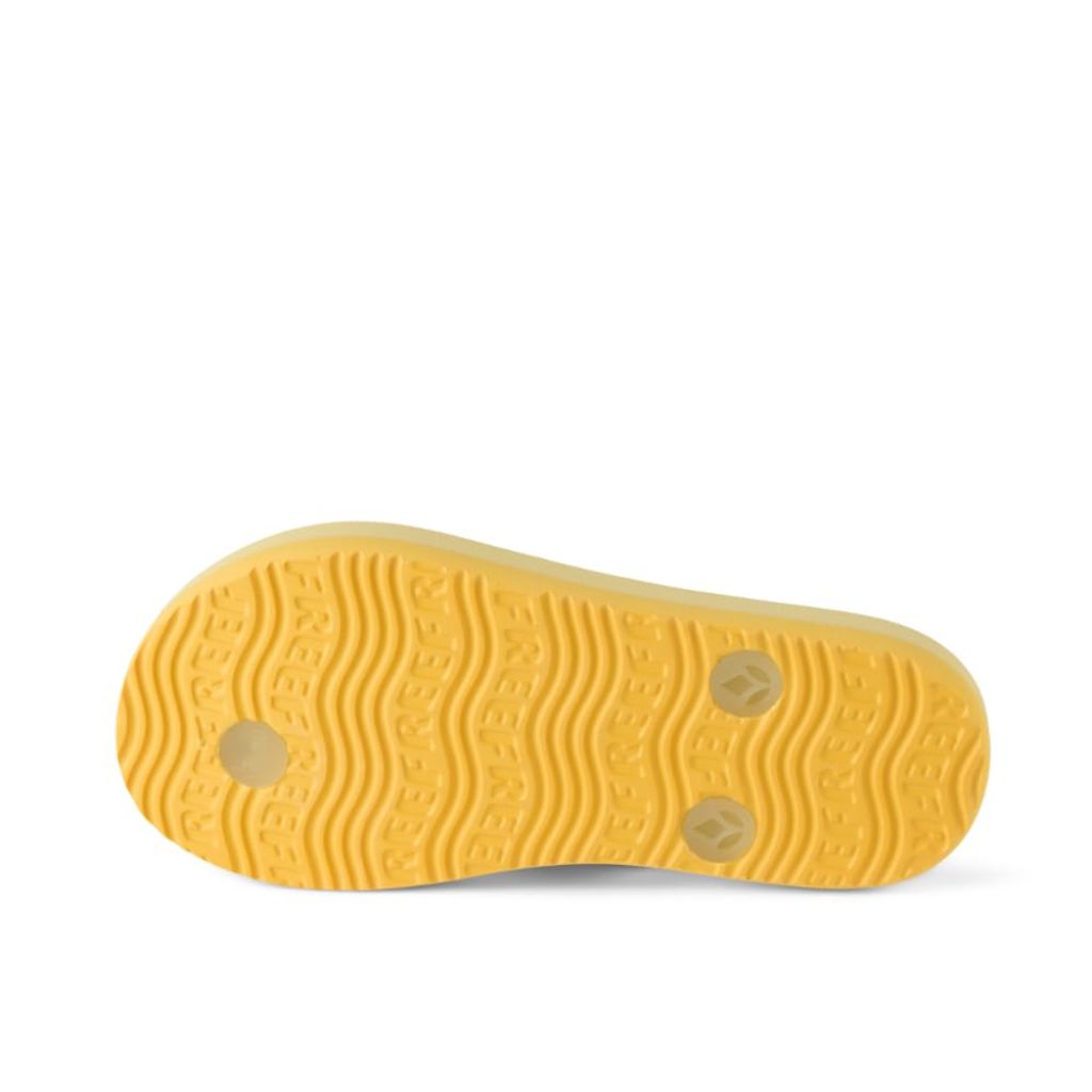 Reef Toddler/Little Kid Charming Flip Flops - Pale Banana, Size 3 Infants