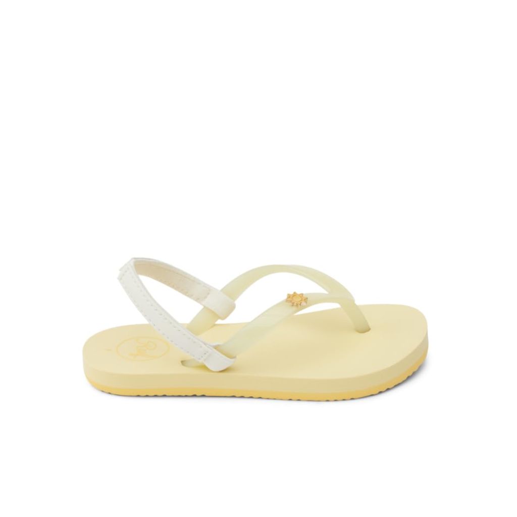 Reef Toddler/Little Kid Charming Flip Flops - Pale Banana, Size 3 Infants