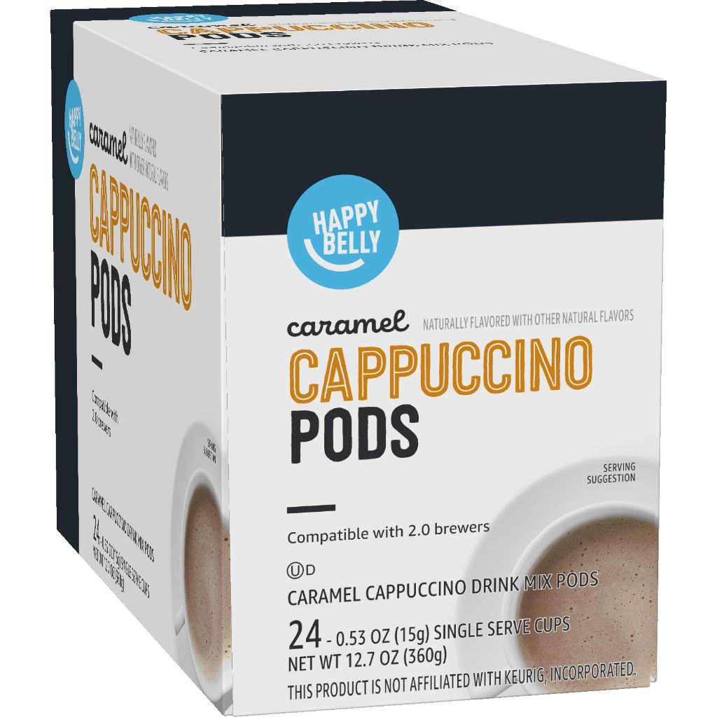 Happy Belly Caramel Cappuccino Keurig K-Cup Coffee Pods, 24ct.