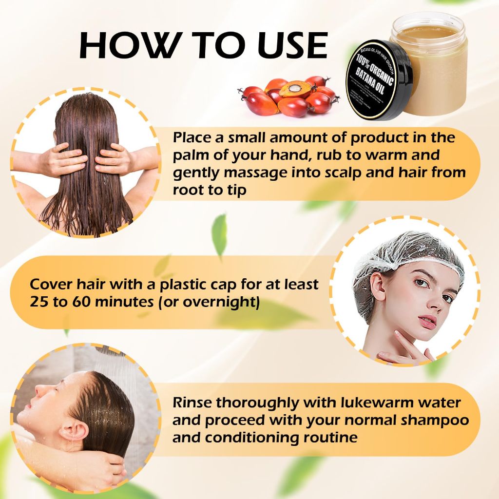 Gzarcwvn 100% Organic Raw Batana Oil for Hair Growth - 4.2 oz