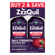 Vick's ZzzQuil Liquid Max Strength Pain Reliever - Black Cherry, 12 fl. oz. (Twin Pack)