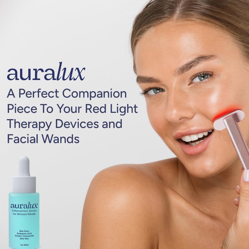 Auralux Blue Tansy Red Light Therapy Activation Serum for Face and Neck - 1 fl. oz.