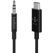 Belkin F7U079bt03-BLK Rockstar 3.5 mm to USB-C Audio Cable (3 ft.)