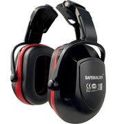 SAFEBUILDER 30dB Safety Earmuffs ANSI S3.19 (Black CB RED)