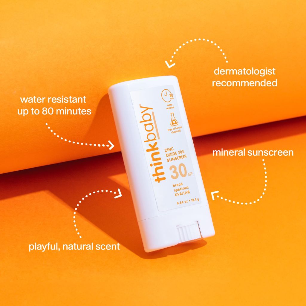 Thinkbaby SPF 30 Zinc Oxide Sunscreen Stick - 0.64oz