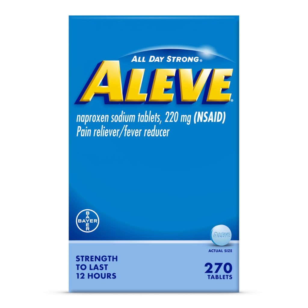 Aleve Pain Reliever & Fever Reducer Naproxen Sodium (NSAID) 220mg - 270 Tablets