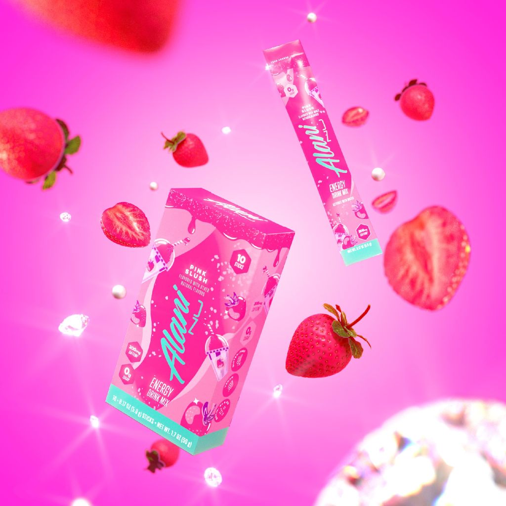 Alani Nu PINK SLUSH Energy Sticks, Energy Drink Powder, 200mg Caffeine, 10 Pack