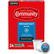 Community Coffee Breakfast Blend Medium Roast Keurig K-Cup Coffee Pods, 24ct.