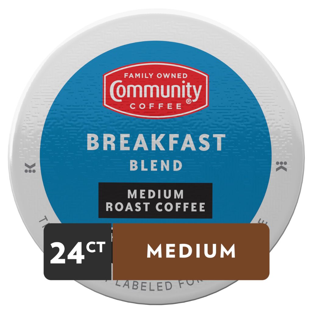 Community Coffee Breakfast Blend Medium Roast Keurig K-Cup Coffee Pods, 24ct.