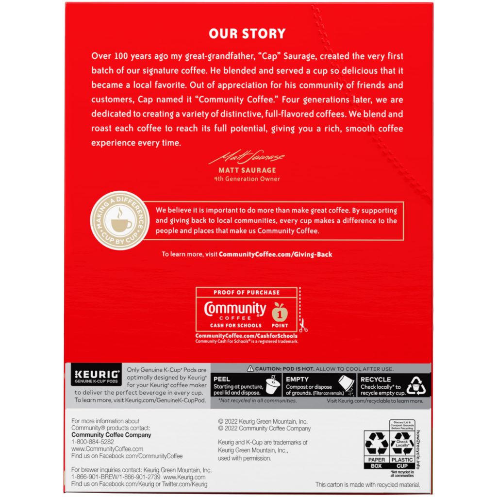 Community Coffee Breakfast Blend Medium Roast Keurig K-Cup Coffee Pods, 24ct.