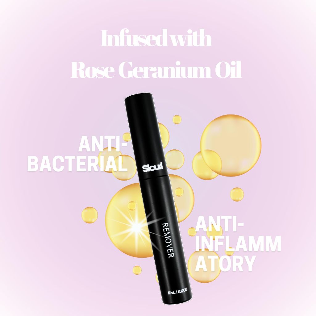 Sicurl Lash Remover for Extensions Infused with Rose Geranium Oil - 0.17 fl. oz.