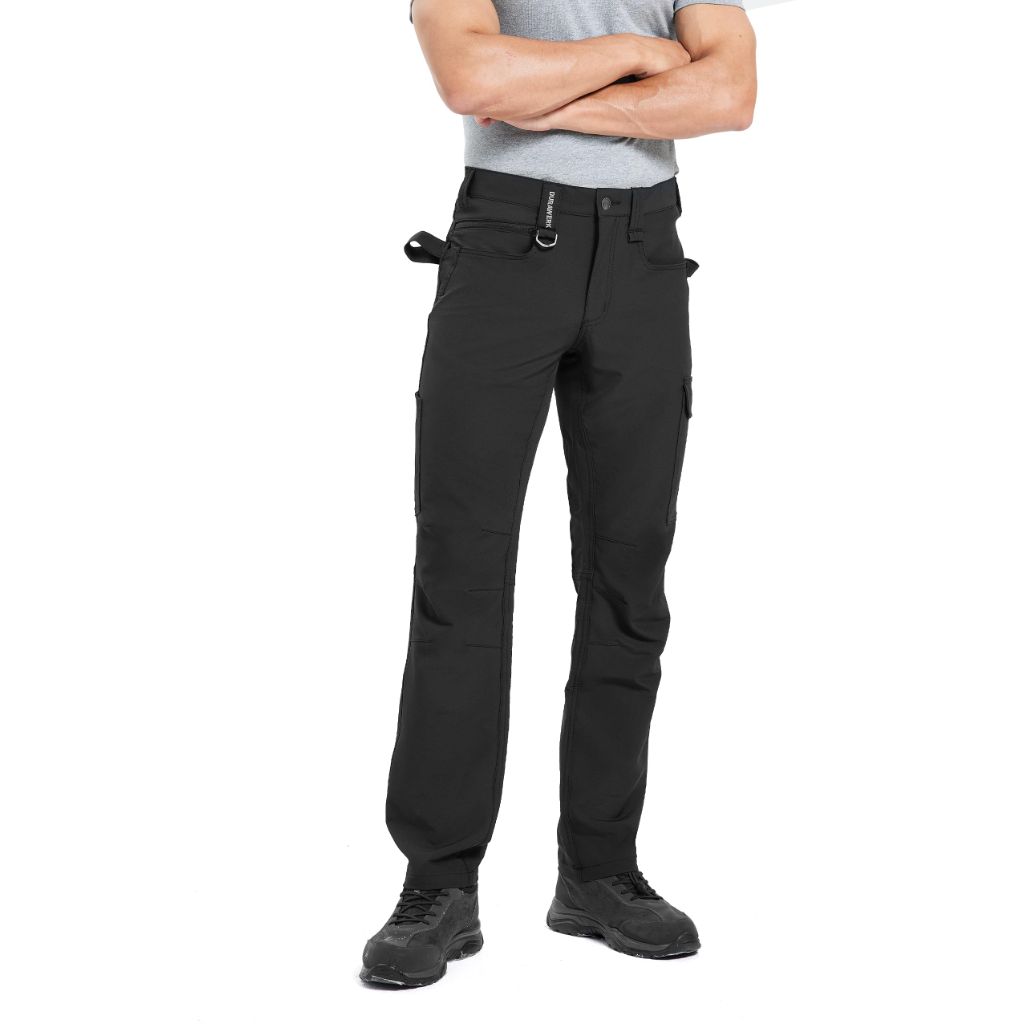 Durawerk Men's 4-Way Stretch Cargo Pants - Black, 34W X 32L