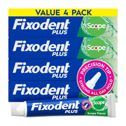 Fixodent Plus Scope Secure Denture Adhesive Cream - 2 oz (4 Pack)