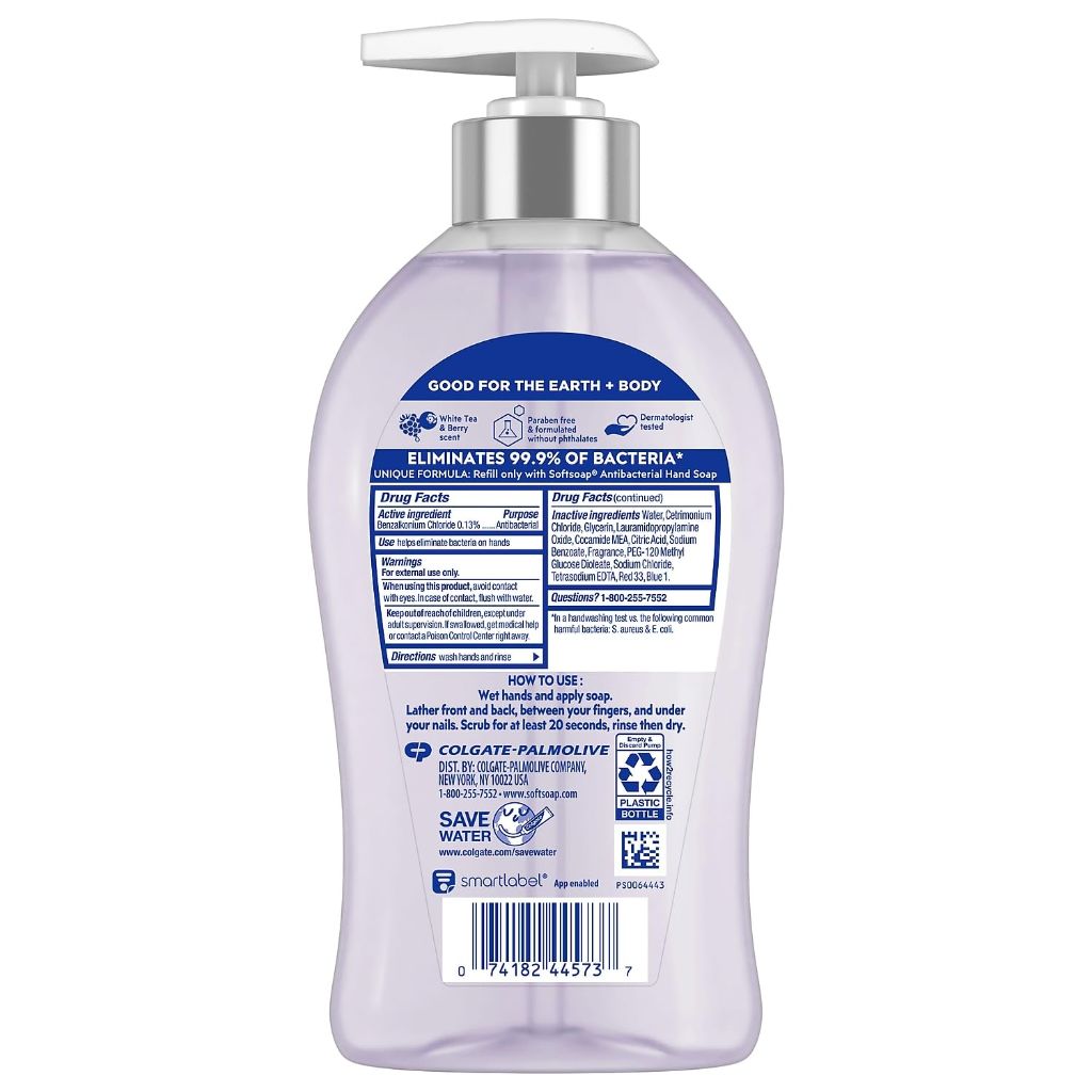 Softsoap Antibacterial Liquid Hand Soap - White Tea and Berry, 11.25 fl. oz.