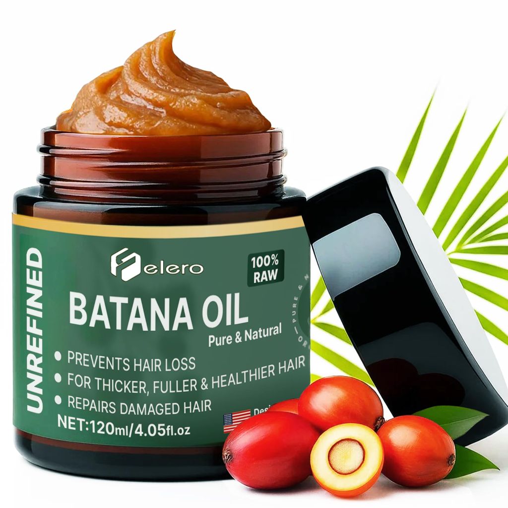 Felero 100% Pure, Organic, Unrefined Batana Oil for Hair Growth - 4.05oz