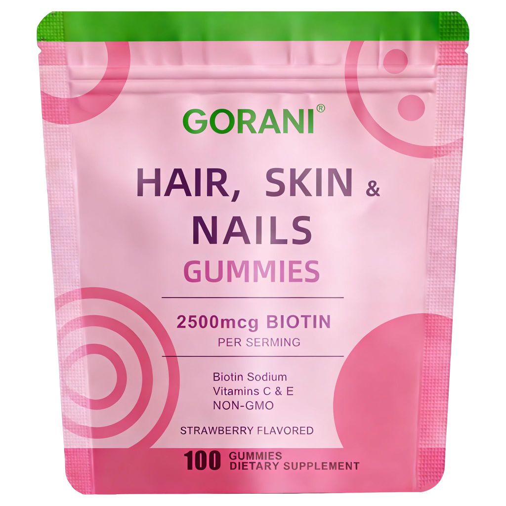 Gorani Hair, Skin, Nails Gummies 2500mcg Biotin - 100ct.