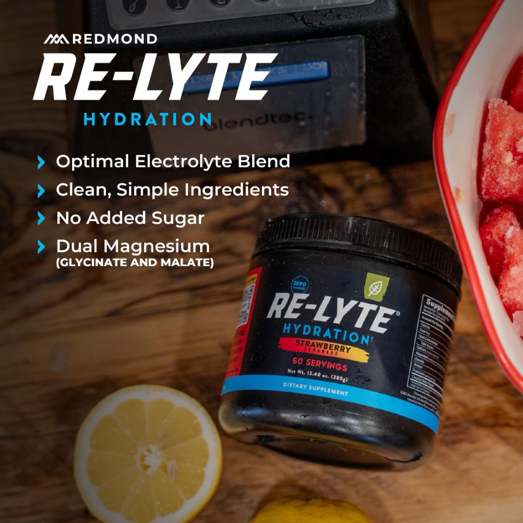 REDMOND Re-Lyte Hydration Electrolyte Powder Mix - Strawberry Lemonade, 60svgs.