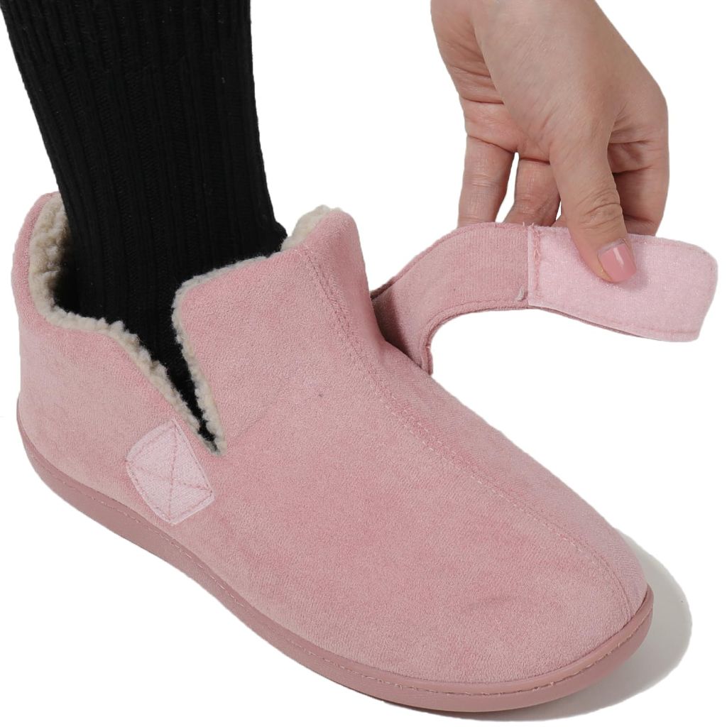 Zizor Women's Adjustable Fit House Shoes - Pink, Size 9