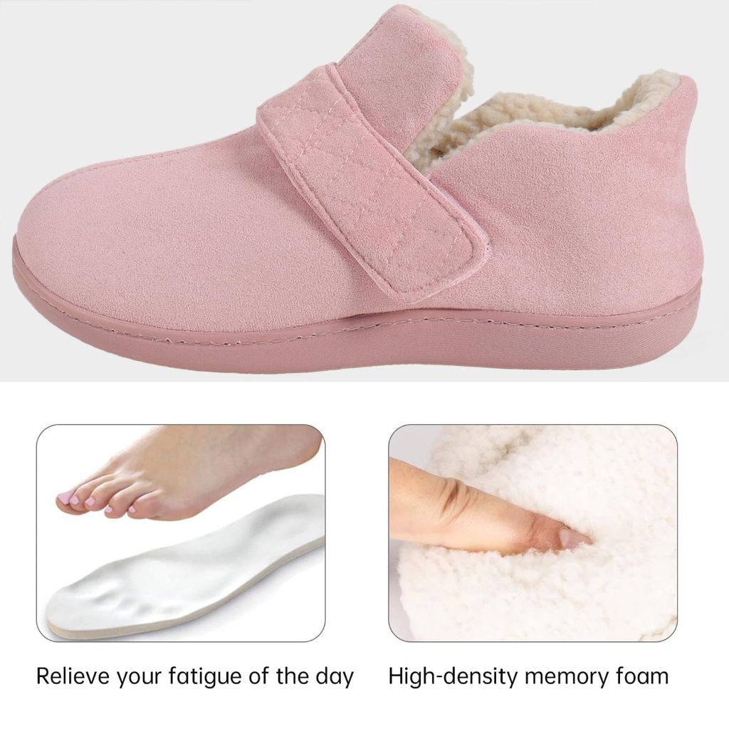 Zizor Women's Adjustable Fit House Shoes - Pink, Size 9