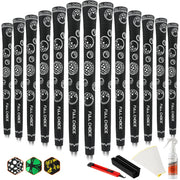 Full Choice Control+ Rubber Golf Grips - Golf Ball Pattern, Standard Size RG03 (13 Pack with Solvent)