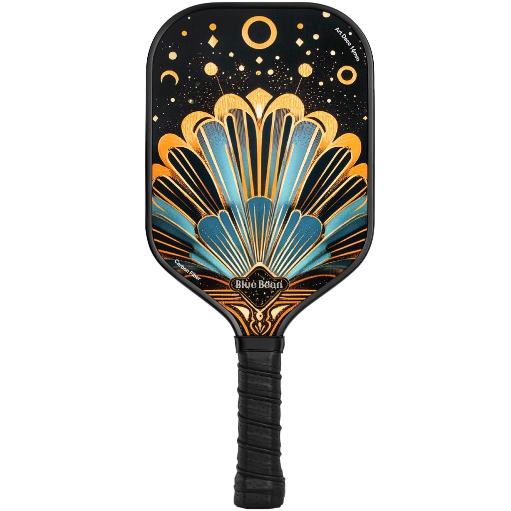 Blue Bean Carbon Fiber 16mm Pickleball Paddle - Art Deco