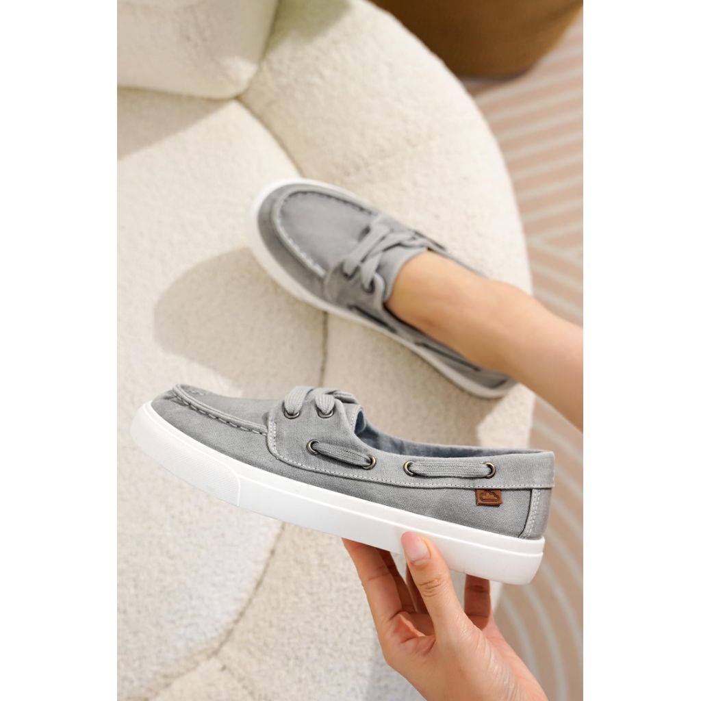 Project Cloud Women's Seasalt Boat Shoes - Gray, Size 10