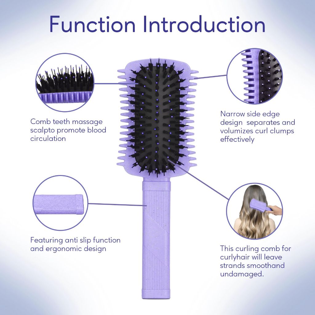 Tiny-Waist Curl Defining Hair Brush - Purple
