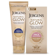 Jergens Natural Gradual Glow Bundle: Daily Moisturizer 7.5fl oz & SPF20 Face Moisturizer 2fl oz, Fair/Medium