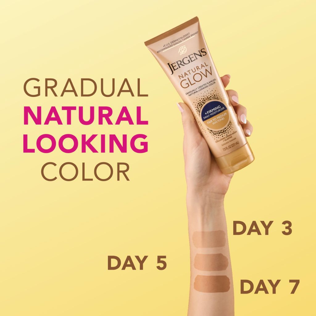 Jergens Natural Gradual Glow Bundle: Daily Moisturizer 7.5fl oz & SPF20 Face Moisturizer 2fl oz, Fair/Medium