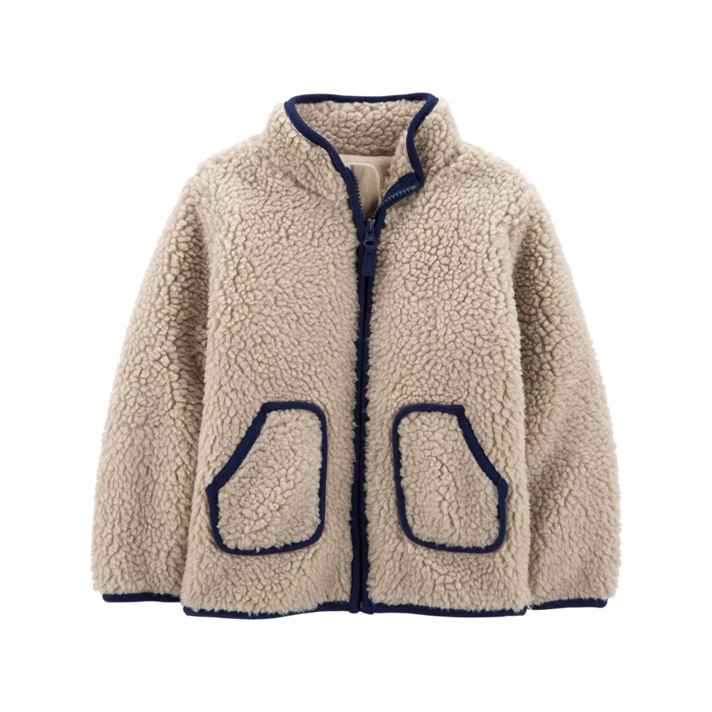 Simple Joys by Carter's Baby Boys' Sherpa Jacket - Washed Khaki Brown, 5T