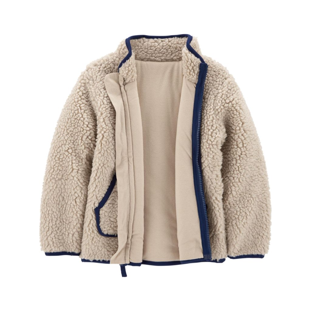 Simple Joys by Carter's Baby Boys' Sherpa Jacket - Washed Khaki Brown, 5T