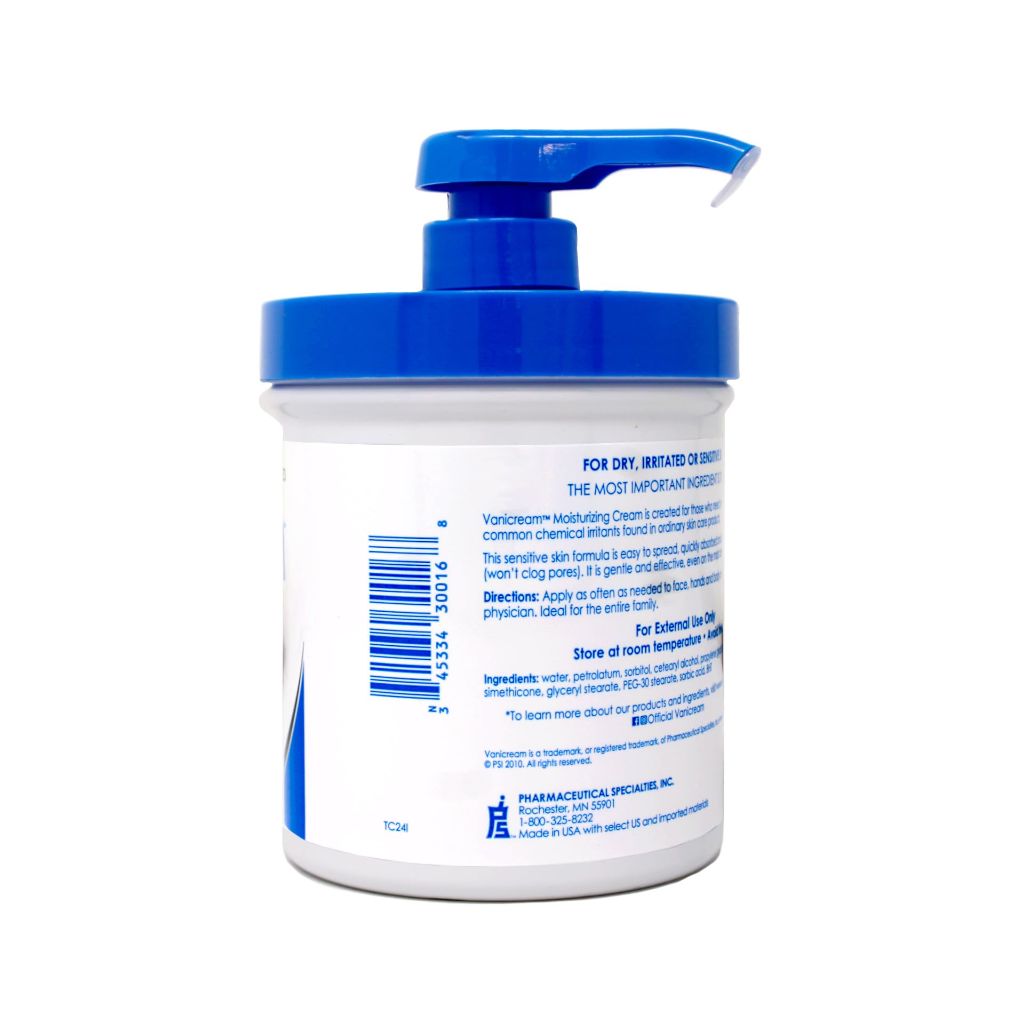Vanicream Moisturizing Skin Cream with Pump Dispenser - 16 oz