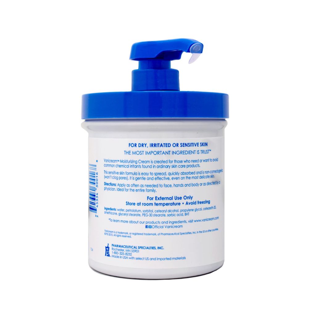 Vanicream Moisturizing Skin Cream with Pump Dispenser - 16 oz
